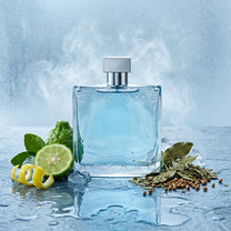 chrome cologne lifestyle image with notes