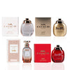 Coach New York Mini 4-Piece Gift Set with Floral Eau de Parfum, Gold Parfum, Dreams Sunset Eau de Parfum, and Love Eau de Parfum, all at 0.17 oz. each