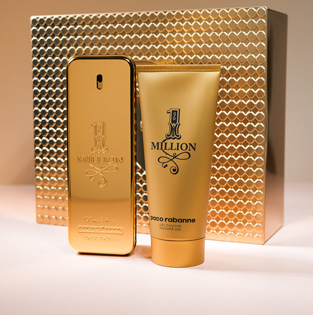 Paco Rabanne 1 Million fragrance gift set with cologne and shower gel.