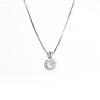 Silver Plated CZ Brilliant Cut Pendant Necklace
