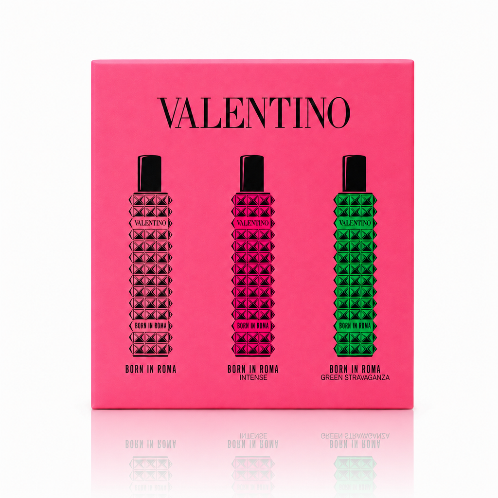 Donna Born in Roma 3-Piece Discovery Gift Set with Donna Born in Roma, Donna Born in Roma Intense, and Donna Born in Roma Green Stravaganza