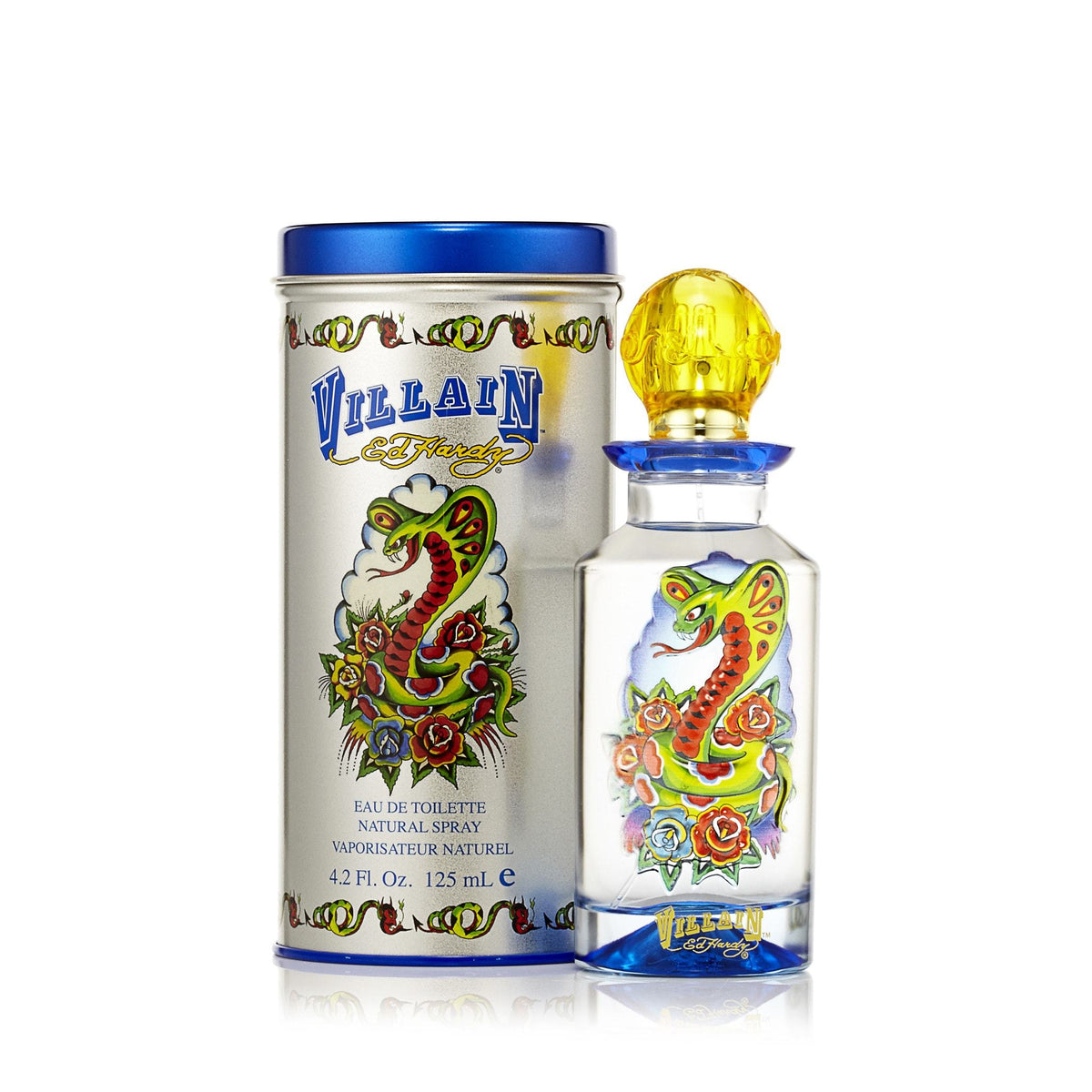 Ed Hardy Villian Eau de Toilette Spray for Men by Christian Audigier 4.2 oz.