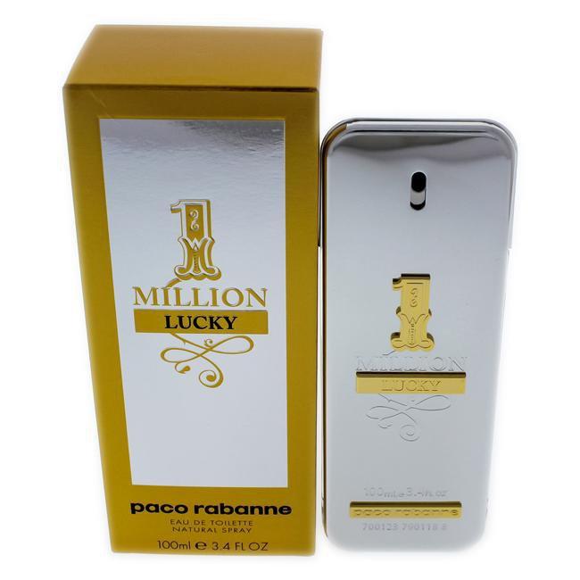 1 Million Lucky for Men by Paco Rabanne Eau De Toilette Spray - 3.4 oz