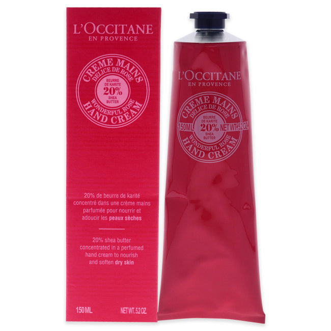 Shea Butter Delightful Rose Hand Cream by LOccitane for Unisex - 5.2 o