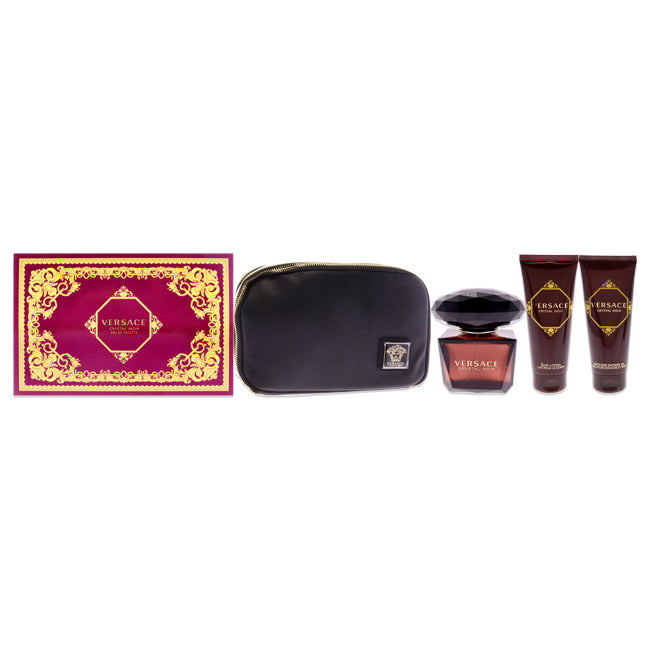 Versace Crystal Noir by Versace for Women - 4 Pc Gift Set 