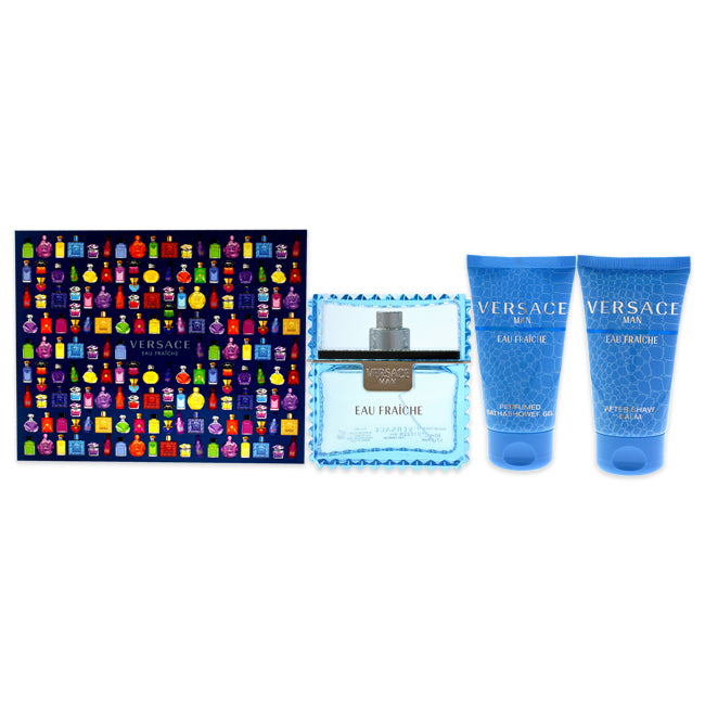 Versace Eau Fraiche by Versace for Men - 3 Pc Gift Set