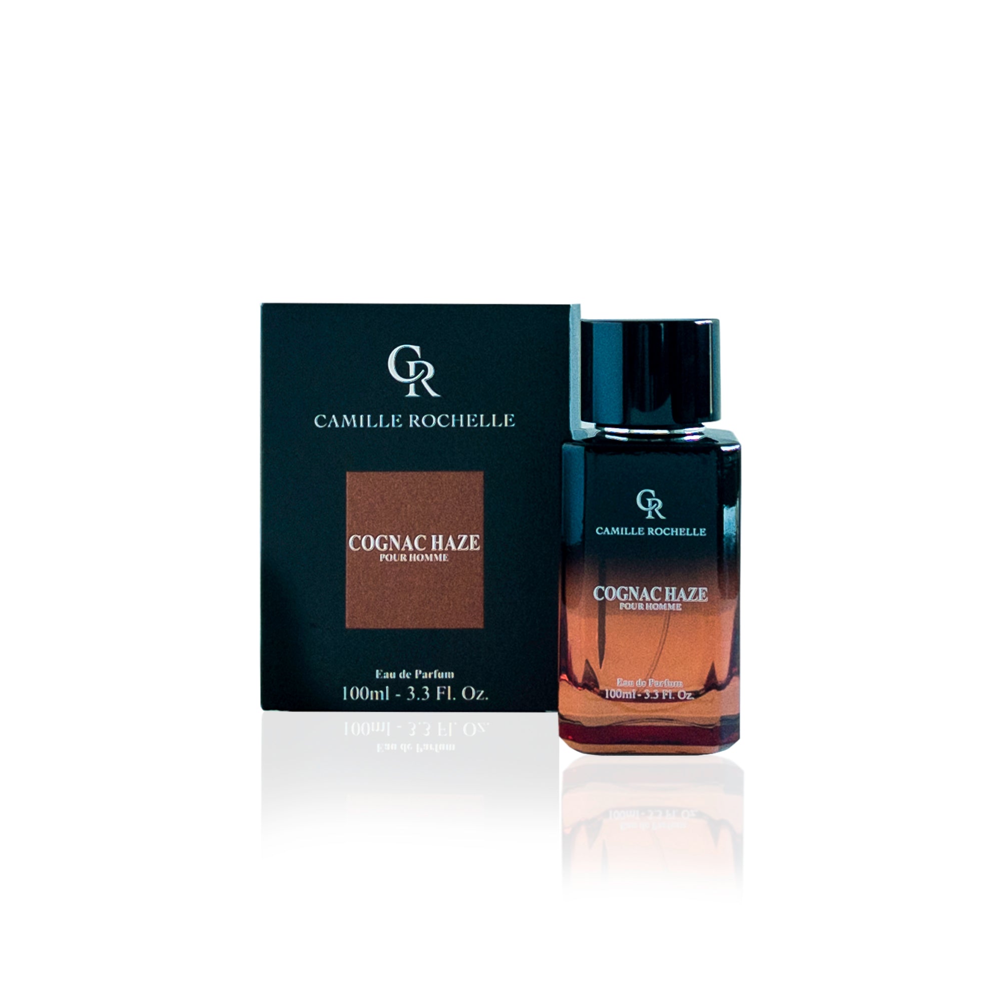 Cognac Haze Pour Homme Eau De Parfum Spray for Men by Camille Rochelle 3.3 oz.