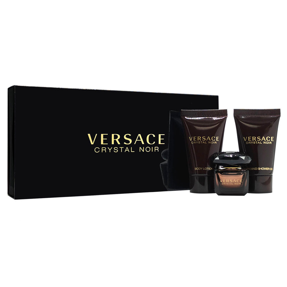Versace Crystal Noir by Versace for Women - 3 Pc Mini Gift Set 5ml EDT Splash, 0.8oz Bath and Shower Product image 1